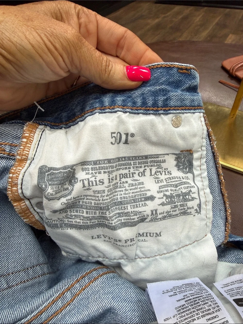Levi's Light Blue Distressed Cutoff Jean Shorts